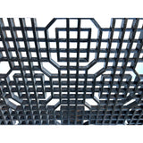 Vintage Rustic Matte Black Grid Geometric Wood Wall Panel ws4556S