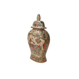 Vintage Chinese Famille Rose Scenery Flat Jar Shape Porcelain Art ws4558S