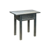 Distressed Rough Grain Fade Black Rectangular Pedestal Foyer Side Table ws4598S