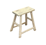 Rustic Raw Rough Wood Grain Rectangle Slim Stool Bench Side Table ws4629S 14