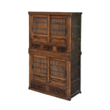 Vintage Japanese Style Sliding Doors Stack Tansu Accent Storage Cabinet ws4654S