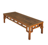 Vintage Chinese Simple Ming Style Coins Apron Rectangular Coffee Table ws4655S