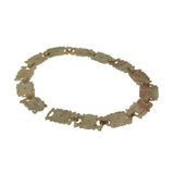 Vintage Chinese White Jade Stone Bai Pattern Pieces Chain Belt Display Art ws4673S