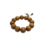 Chinese Natural Sandalwood Beads Hand Rosary Praying Bracelet ws4688S