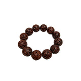 Chinese Zitan Rosewood Carved Beads Hand Rosary Praying Bracelet ws4693S