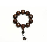 Chinese Dark Brown Rosewood Beads Hand Rosary Praying Bracelet ws4696S