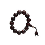 Chinese Rosewood Carved Beads Hand Rosary Praying Bracelet ws4697S