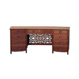 Oriental Brown Rosewood Drawers Base Plank Top Office Writing Desk ws4731S