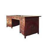 Oriental Brown Rosewood Drawers Base Plank Top Office Writing Desk ws4731S