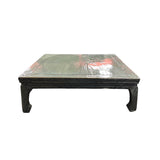Chinese Distressed Gray Low Square Coffee Kang Table Stand ws4738S