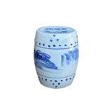 Chinese Blue & White Porcelain Scenery Round Stool Table ws4768S