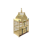 Western House Shape Light Cream Color Wood Birdcage Display ws4798S
