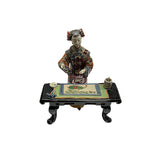 Chinese Porcelain Qing Style Dressing Painting Lady Figure ws4844S