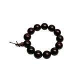 Chinese Dark Brown Rosewood Beads Hand Rosary Praying Bracelet ws4857S