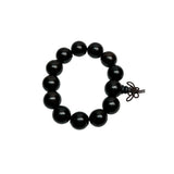 Chinese Dark Brown Resin Beads Hand Rosary Praying Bracelet ws4879S