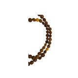 Brown Carved Flat Bean Shape Beads Hand Rosary Praying Chain ws4881S