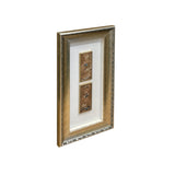 Vintage Chinese Floral Embroidery Fabric Piece Framed Wall Art ws4886S