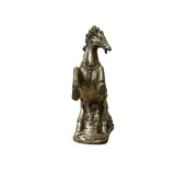 Chinese Silver Pewter Color Mid Rearing Horse Metal Figure ws4926S