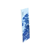 Chinese Blue White Mountain Trees Houses Graphic Porcelain Plaque Art ws4906S
