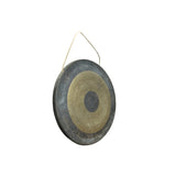 23.5" Vintage Oriental Mixed Metal Round Gong Display ws4910S