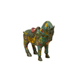 Vintage Chinese Turquoise Blue Flower Cloisonné Enamel Horse Statue ws4949S