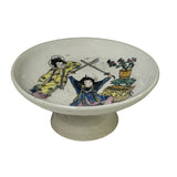 Chinese Small Color Graphic Round Porcelain Goblet Offer Display Plate ws4963S