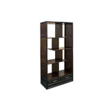 Asian Inspired Asymmetrical Dark Brown Shelving Display Cabinet Divider ws4972BS