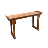 Oriental Point Edge Altar Natural Wood Grain Everted Flanges Console Table ws5028S