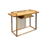 Simple Oriental Minimalistic Natural Wood Console Side Table Desk ws5029S