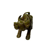 Natural Green Mix Stone Ox Cow Fengshui Artistic Decorative Figure ws5031S
