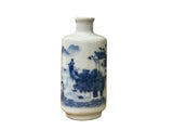 Small Blue White Handpaint Scenery Graphic Porcelain Vase ws5044S