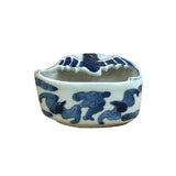 Tiny Small Blue White Oriental Bats Graphic Porcelain Container ws5059S