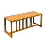 Solid Wood Light Brown Minimalistic Low Bench Coffee Table ws5066S