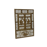 Chinese Scholars Student Motifs Wood Wall Panel Window Screen ws5070S