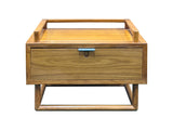 Simple Minimalistic Sleek Light Brown Drawer End Table Nightstand ws5082S