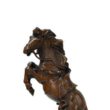 7" Small Brown UpRearing Spirited Details Motifs Wood Horse Figure ws5086S
