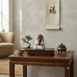 Small Miniature Contemporary Ceramic Damo Bodhidharma Figure GB707S
