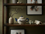 Oriental Zisha Clay White Glaze Scenery Graphic Display Art Teapot GB782S