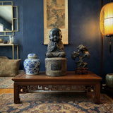 25" Oriental Chinese Zen Young Monk Siting Meditation Stone Statue GB823S