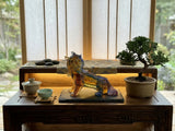 Mixed Color Crystal Glass Mythical Pixiu Fengshui Art Figure GB891S