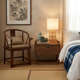 Simple Minimalistic Sleek Light Brown Drawer End Table Nightstand ws5082S