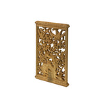 Rectangular Oriental PlumBlossom Bird Motif Wood Wall Panel Plaque ws3612S