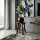 Vintage Rustic Unique Shape Four Legs Wood Stool Side Table GB699S