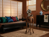 Oriental Vintage Style Light Brown Wood Plant Stand Pedestal Table GB710S