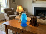 5.25" Crystal Blue Bodhisattva Samantabhadra on Elephant Figure GB902S
