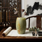 Natural Stone Crafted Barrel Shape Small Art Vase GB706S