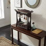 Oriental Rosewood Delicate Dragon Floral Motif Display Rack GB718S