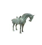 Chinese Rustic Oxidized Patina Color Ancient Style Horse Metal Figure GB006S