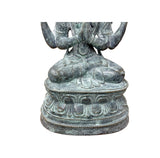 Chinese Rustic Oxidized Patina GuanYin Bodhisattva Metal Buddha Statue GB003S