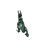 Chinese Rustic Oxidized Patina Fengshui Dragon Metal Figure GB009S